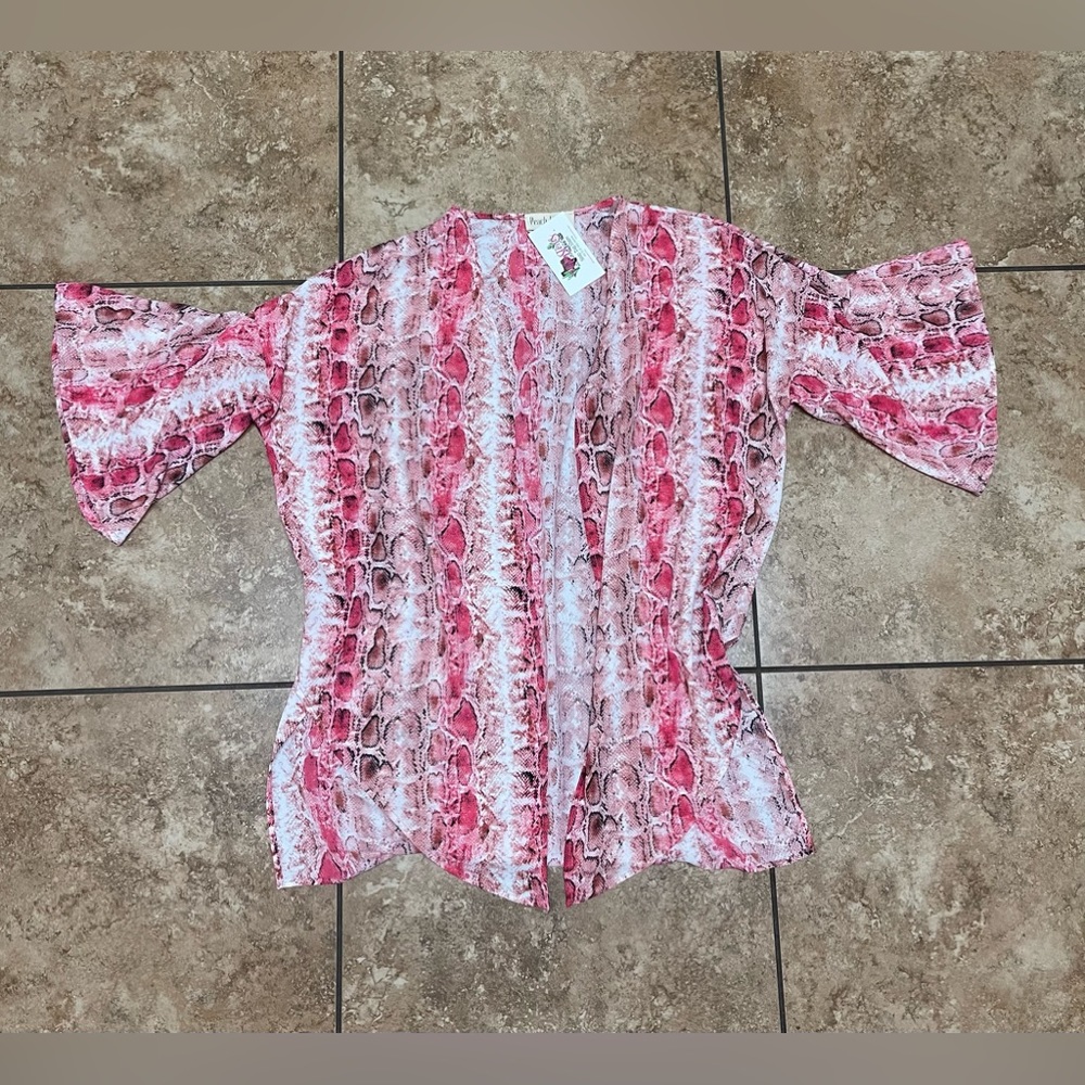 PINK Snake Print Kimmono NEW with TAGS!